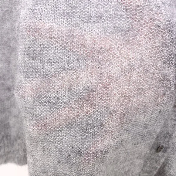 J. Crew Cardigan Womens Size Small Gray Mohair Wool Blend Business Button Up - Picture 7 of 13